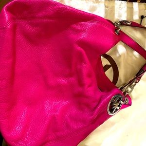 Fushia Pink Michael Kors Hobo like new